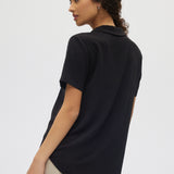 Black Classic Notch Airflow Shirt back