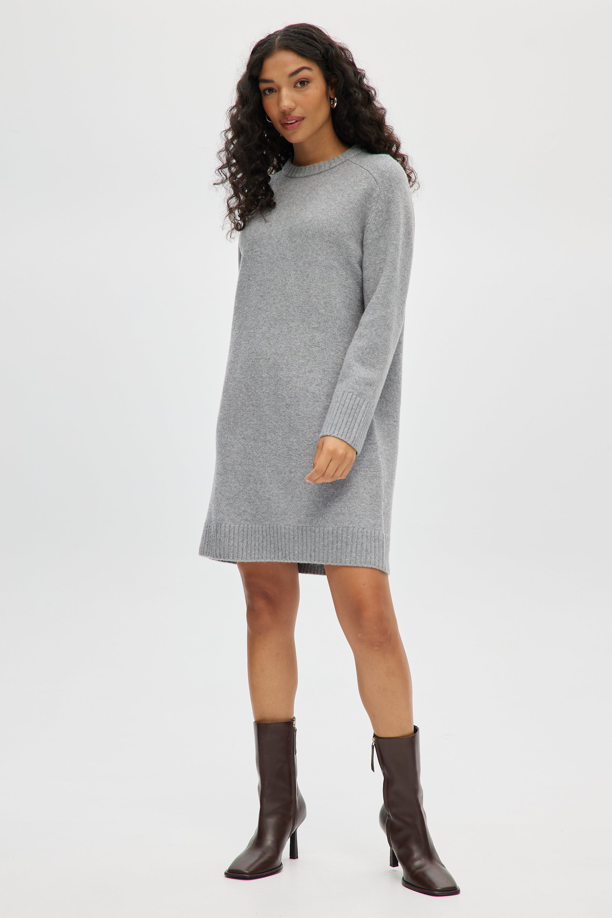 Grey Knit Sweater Dress Hilary Radley Grey Knit Sweater Dress Hilary Radley