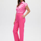 Pink Essential Straight Pants side