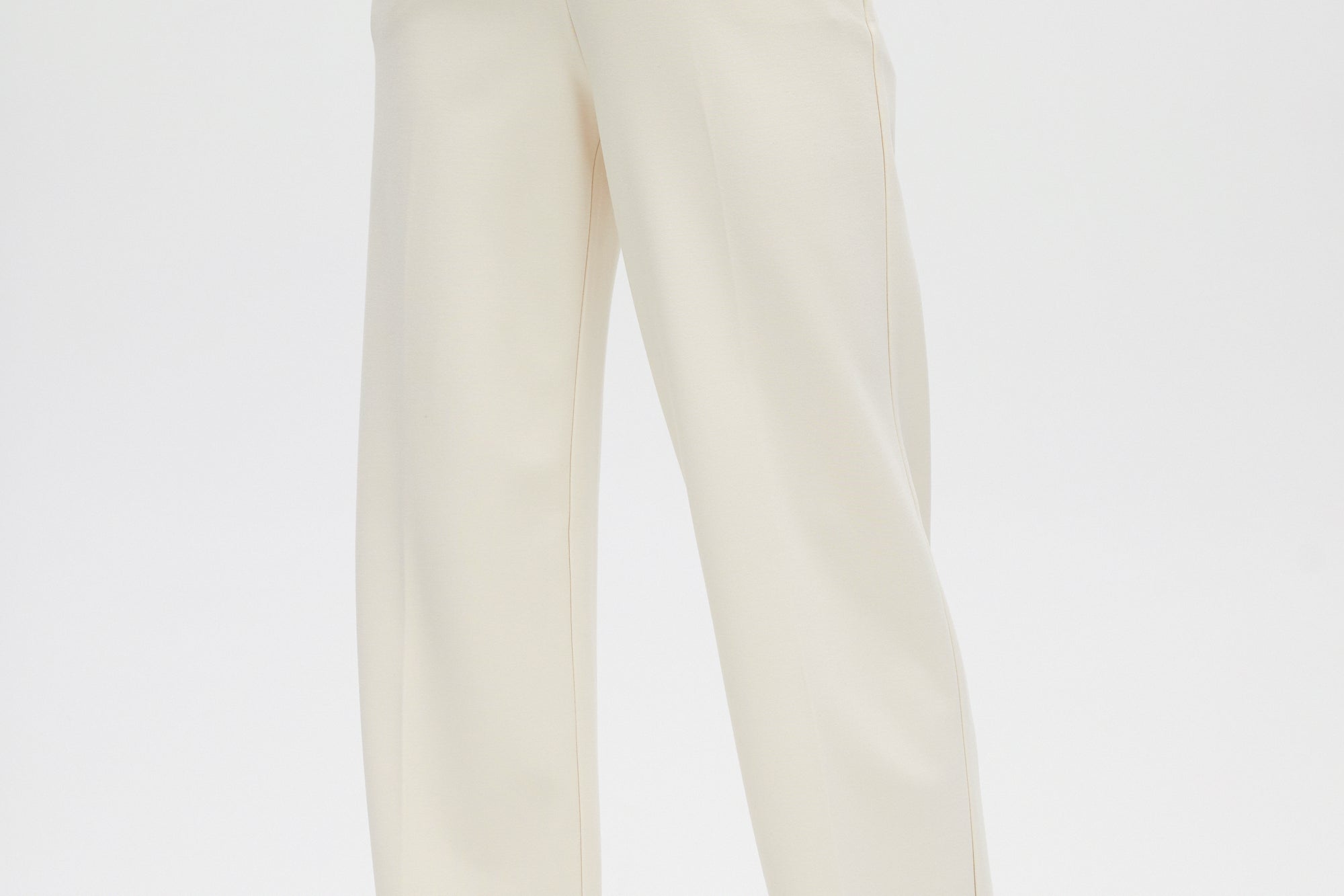 White High-Rise Pants close up
