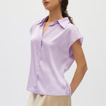 Lilac Essential Sleeveless Button Down side