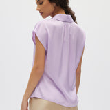 Lilac Essential Sleeveless Button Down back