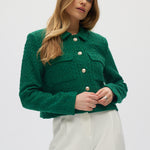 Green Essential Button Jacket front 