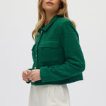 Green Essential Button Jacket side