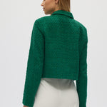  Green Essential Button Jacket back