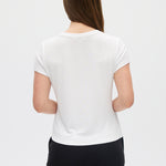White Ribbed Essential Baby Style Tee back