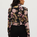 Blush Gold Fitted turtleneck in vintage floral back