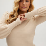 Silver Crew neck sweater dress front 2