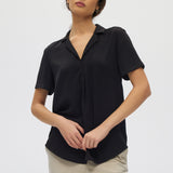 Black Classic Notch Airflow Shirt front