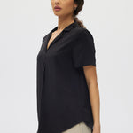 Black Classic Notch Airflow Shirt side