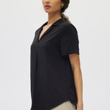 Black Classic Notch Airflow Shirt side