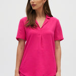 Pink Classic Notch Airflow Shirt front