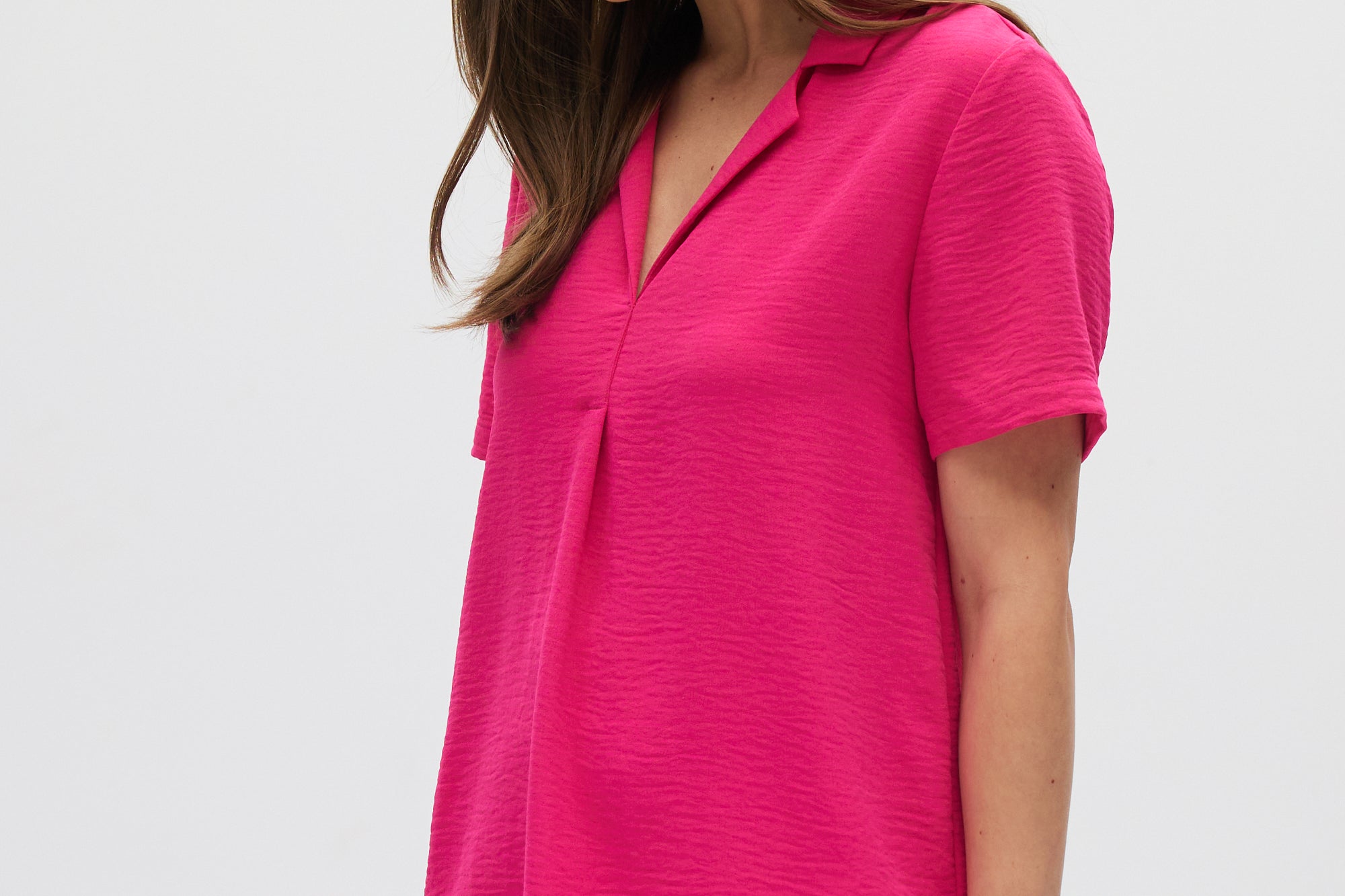 Pink Classic Notch Airflow Shirt side