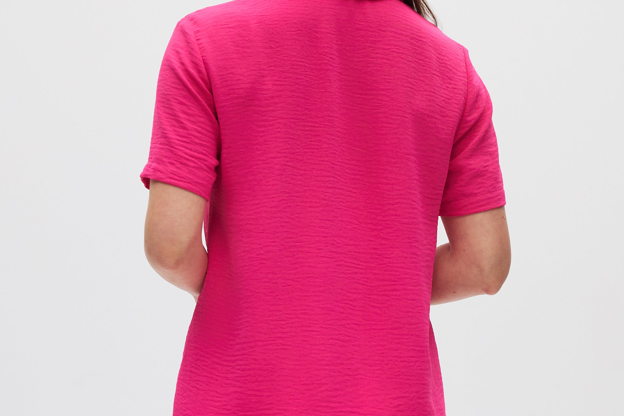 Pink Classic Notch Airflow Shirt back