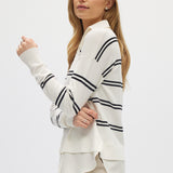 Off White V-neck Sweater Top Combo side