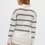 Off White V-neck Sweater Top Combo back