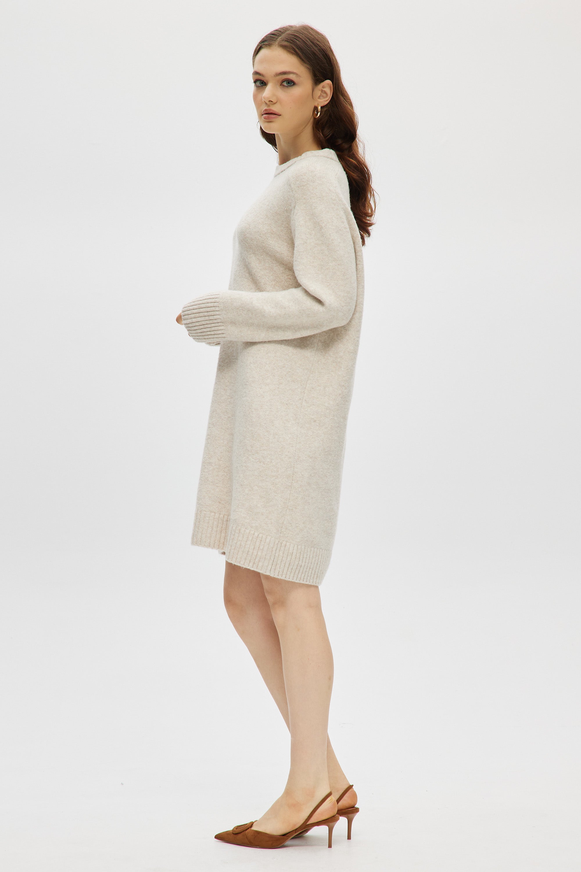 Beige Knit Sweater Dress Hilary Radley Beige Knit Sweater Dress Hilary Radley