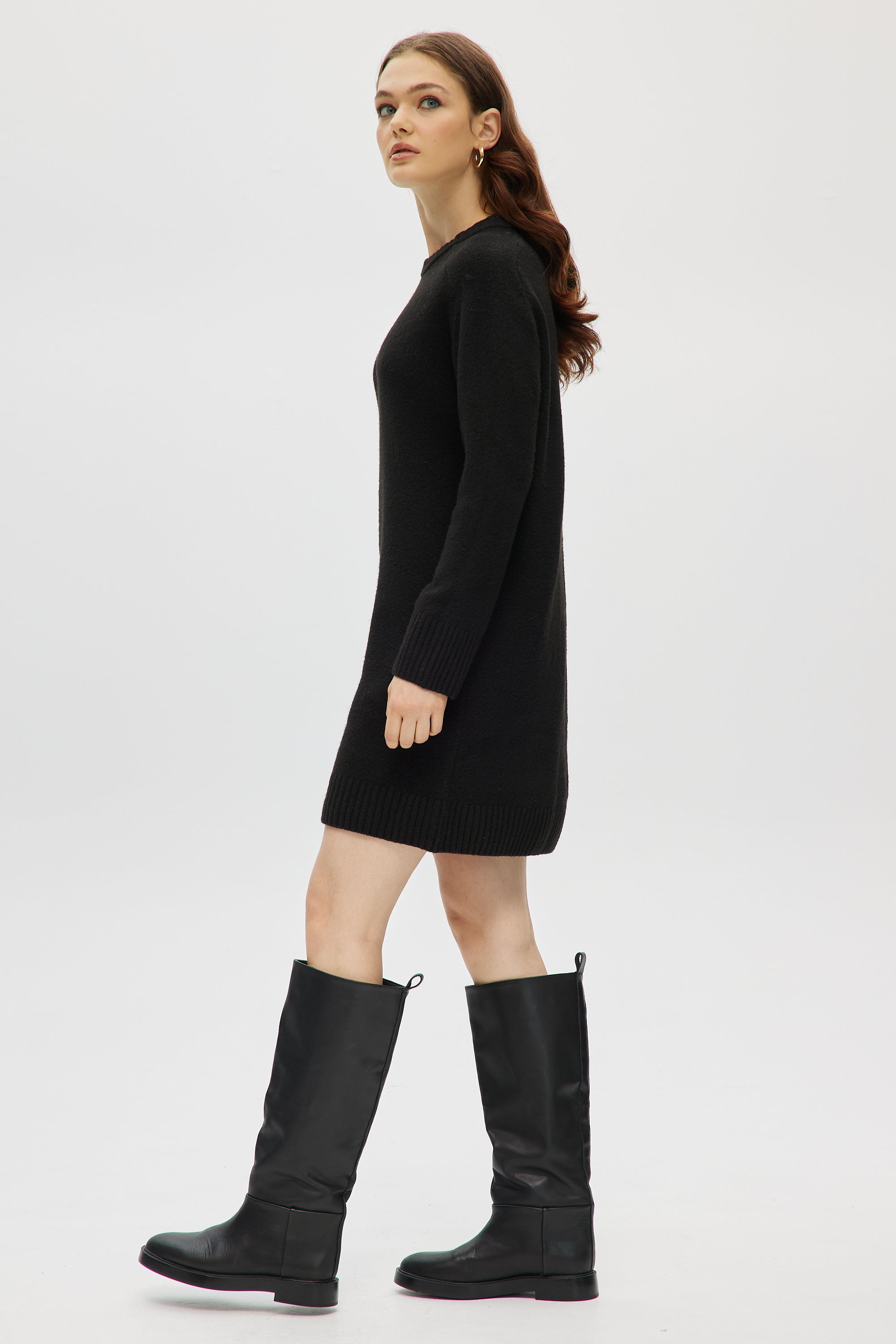 Black Knit Sweater Dress Hilary Radley Black Knit Sweater Dress Hilary Radley