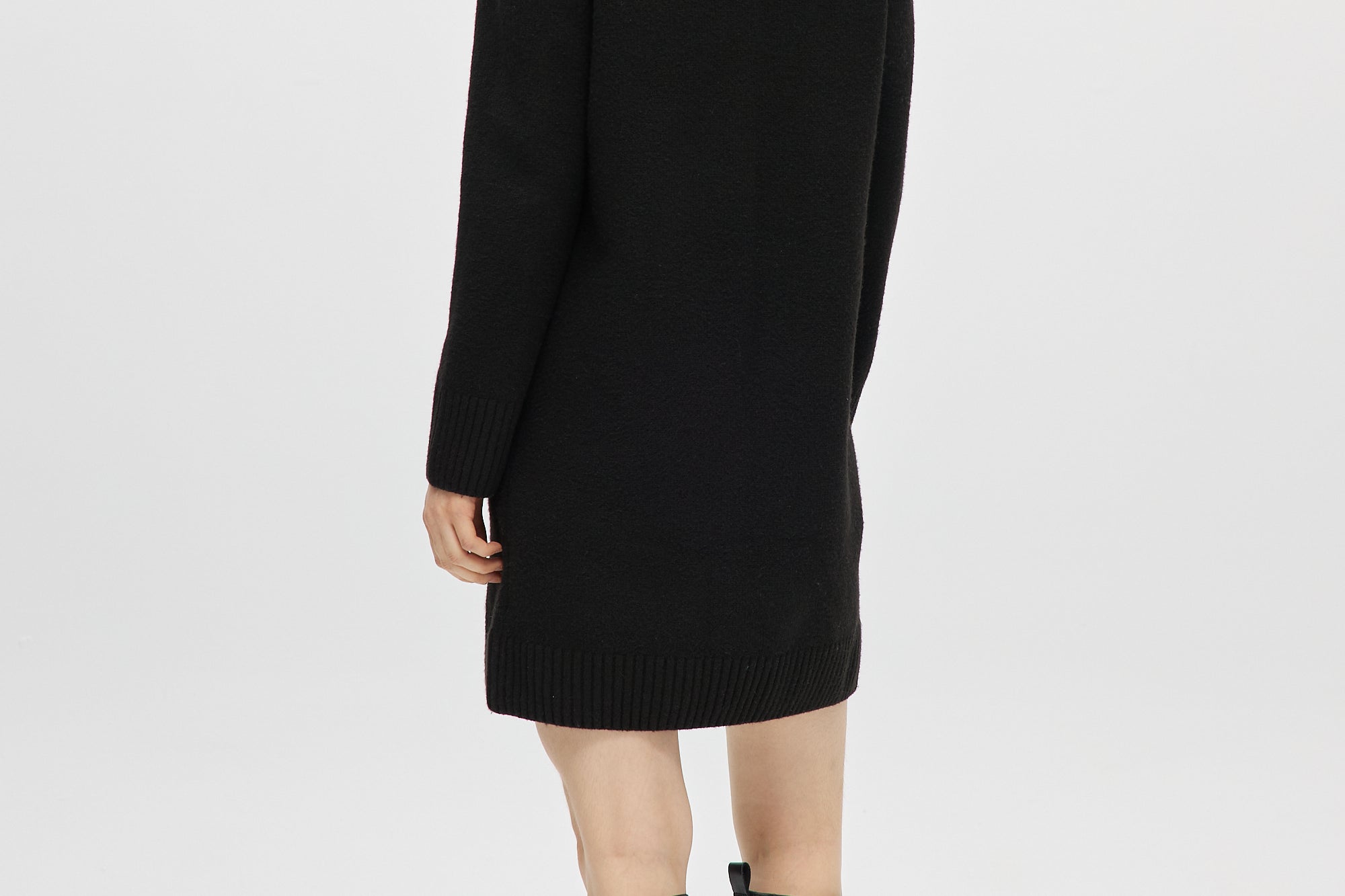 Black Knit Sweater Dress – Hilary Radley