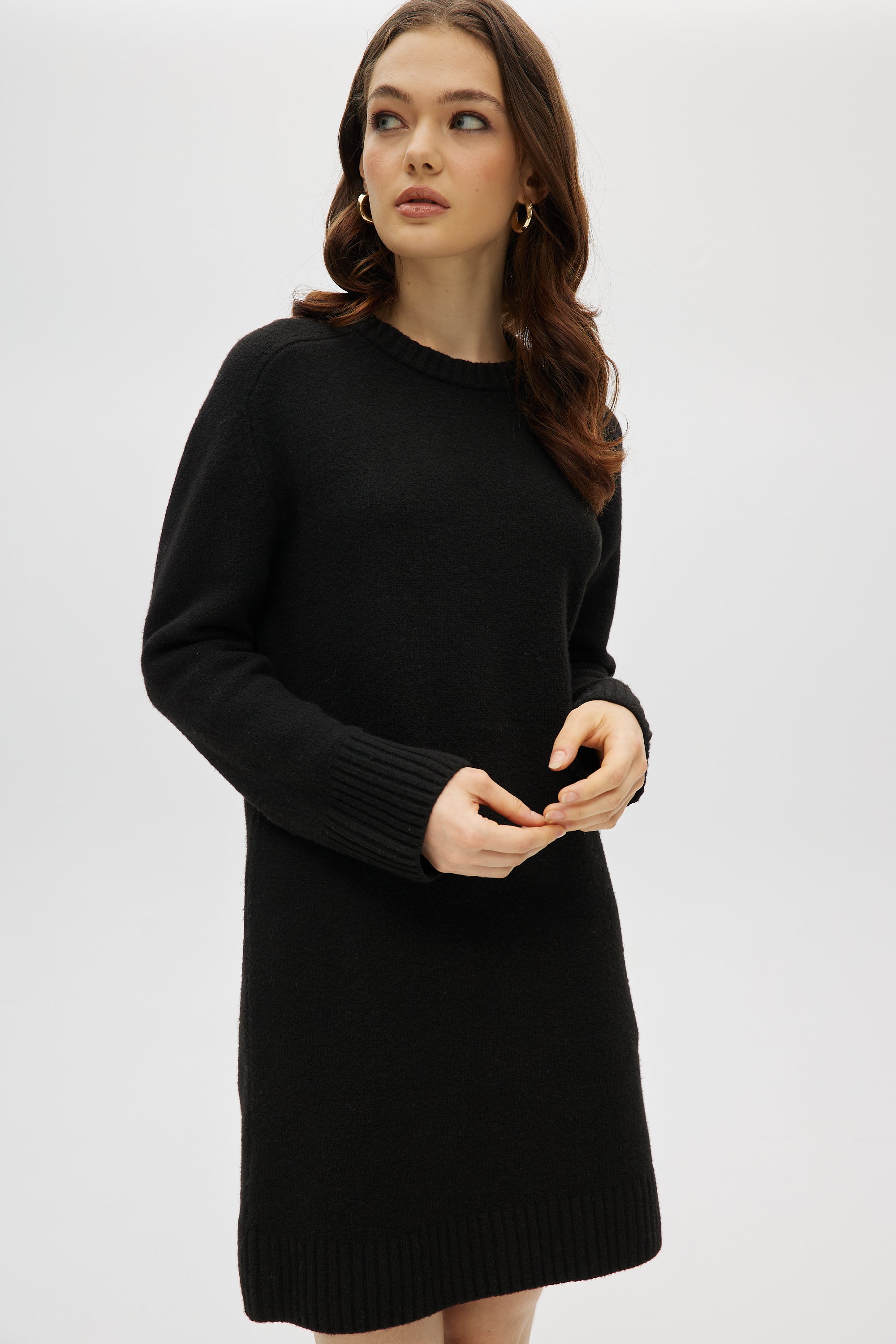 Black Knit Sweater Dress Hilary Radley Black Knit Sweater Dress Hilary Radley