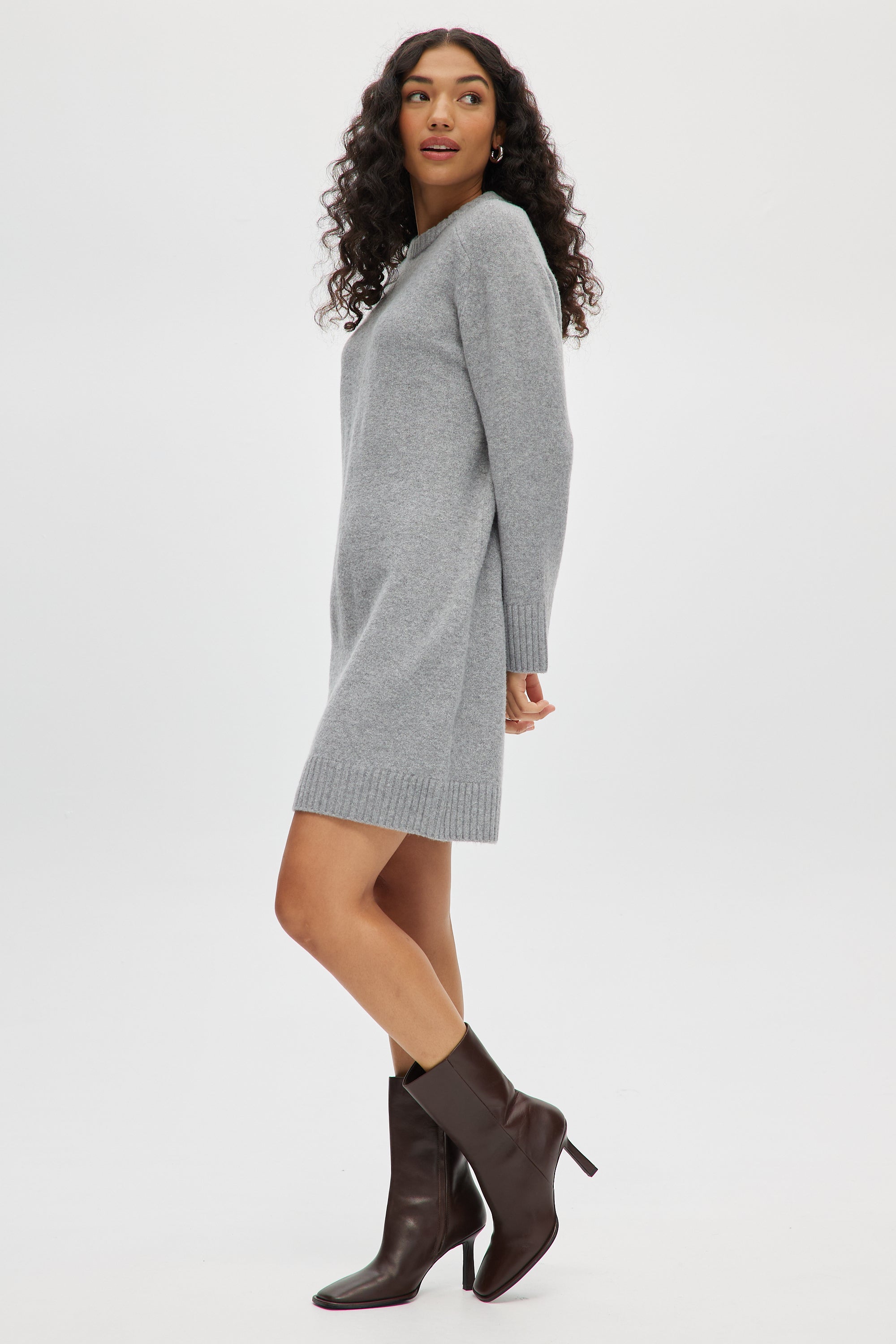Grey Knit Sweater Dress Hilary Radley Grey Knit Sweater Dress Hilary Radley