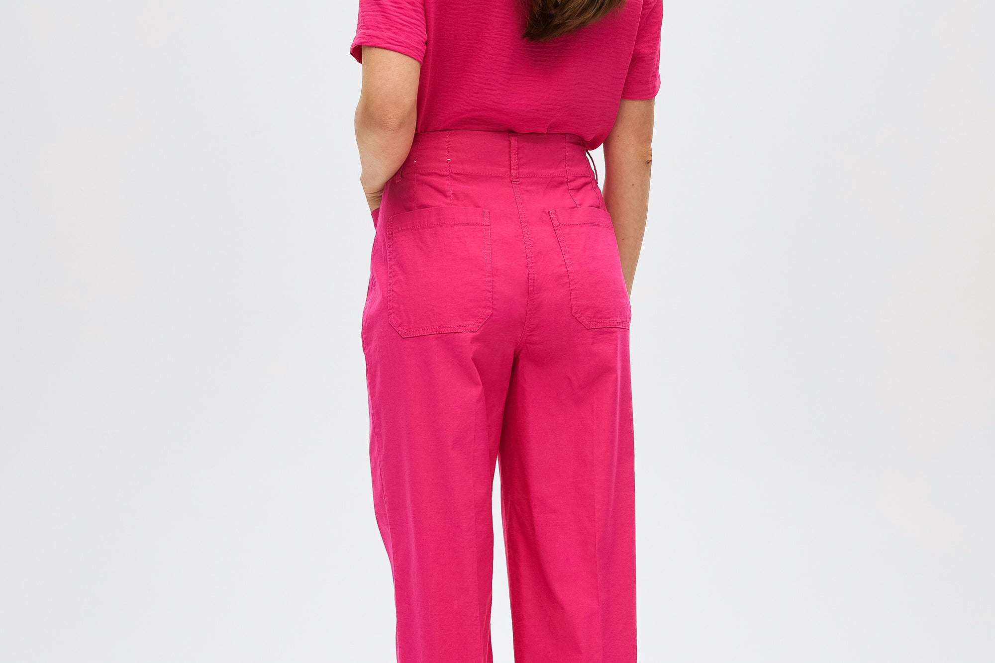 Pink Essential High-Rise Pants back