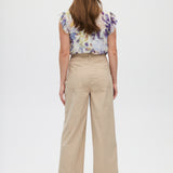 Beige Essential High-Rise Pants back