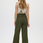 Olive Essential High-Rise Pants back