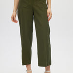Olive Essential High-Rise Pants close up