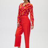 Orange Essential High-Rise Pants side