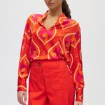 Orange Essential High-Rise Pants front 2