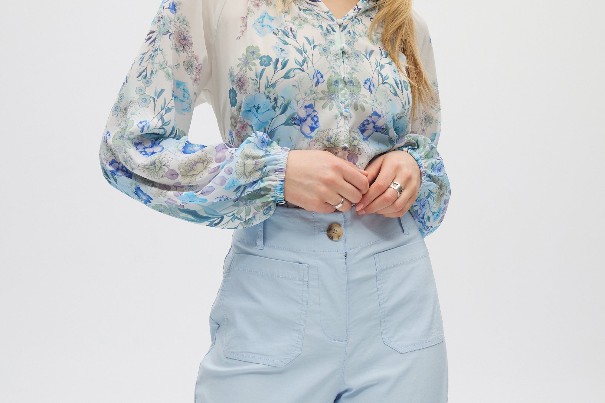 Sky Essential High-Rise Pants front 2