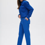 Blue Essential Straight Pants side
