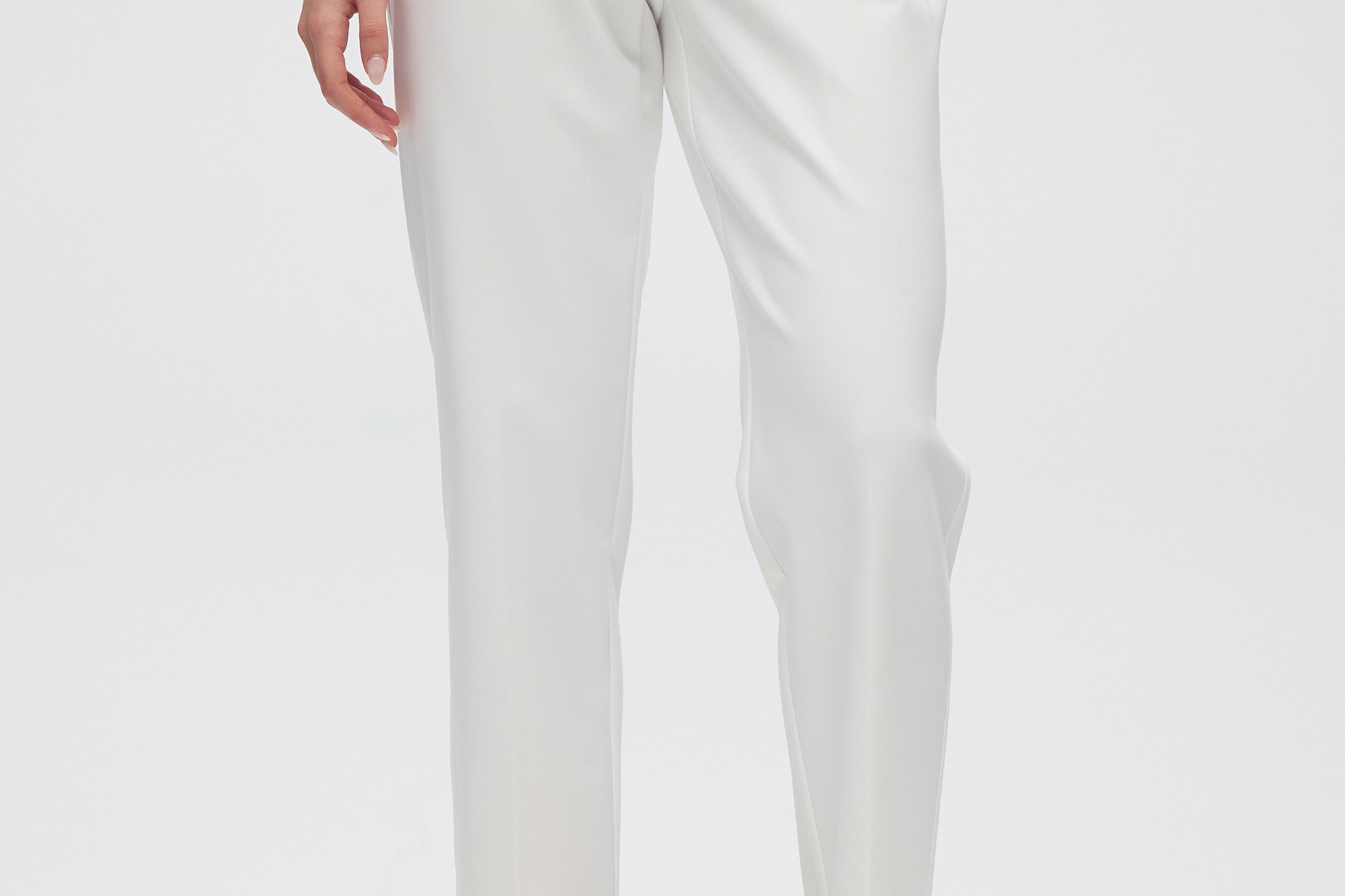 White Pull-on Pants close up