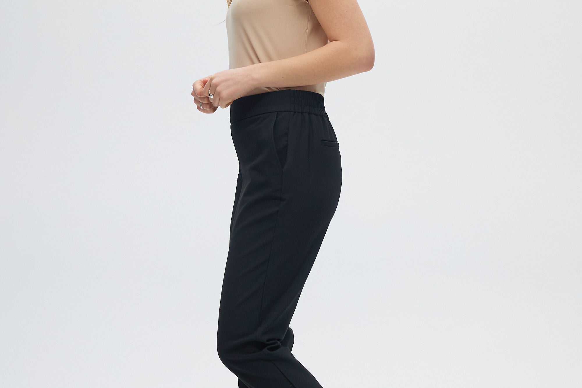 Black Classic Straight Pants side
