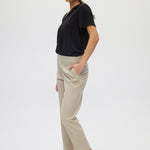 Beige Classic Straight Pants side