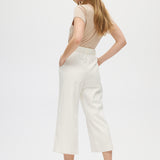 Ecru High-Rise Linen Pant back