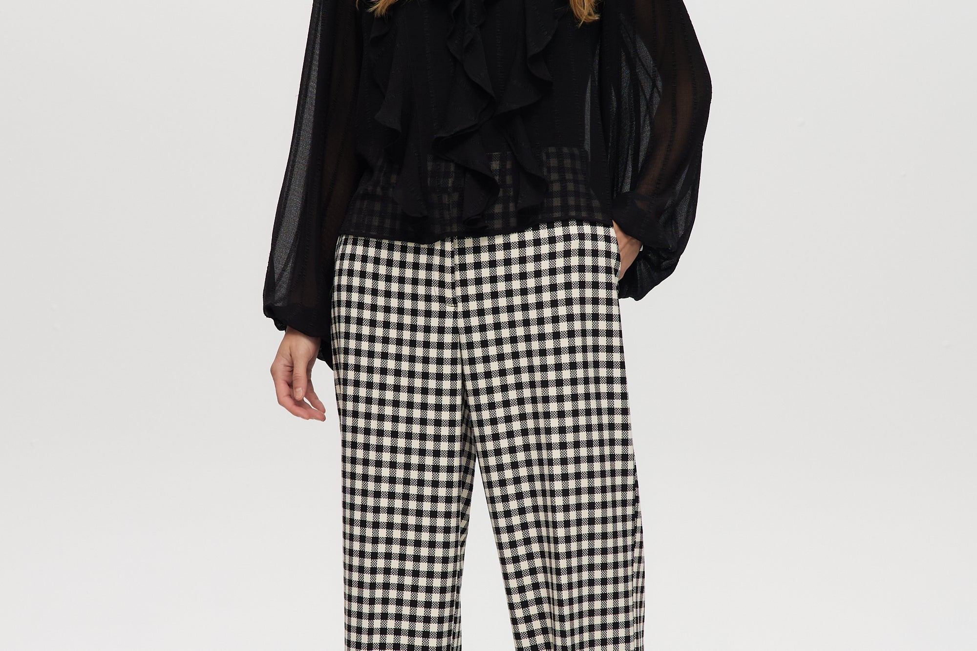 hilary radley ladies' plaid dress pant Hilary Radley Ladies' Plaid Dress Pant - Black Combo Size 6