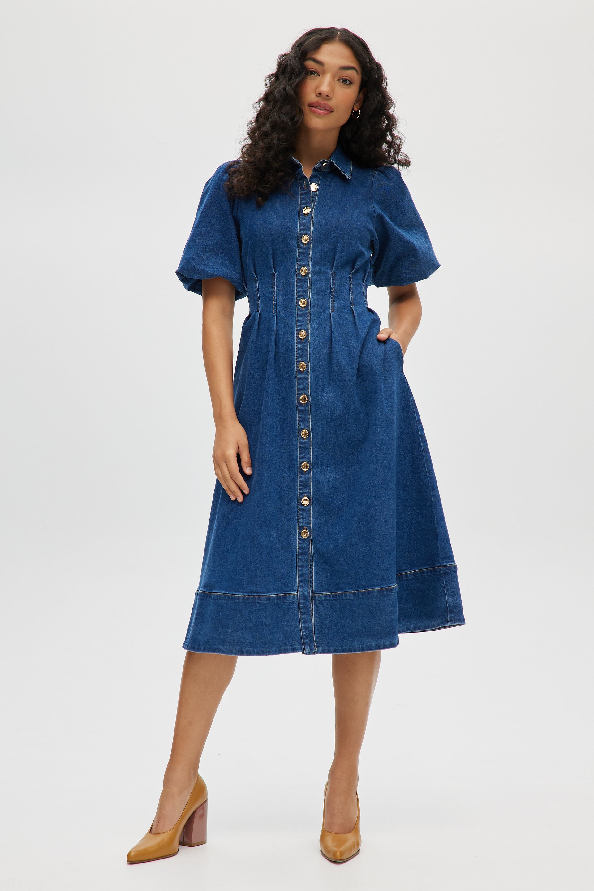 dresses women knee length HT 360 Collective - Brown Dress main image 1