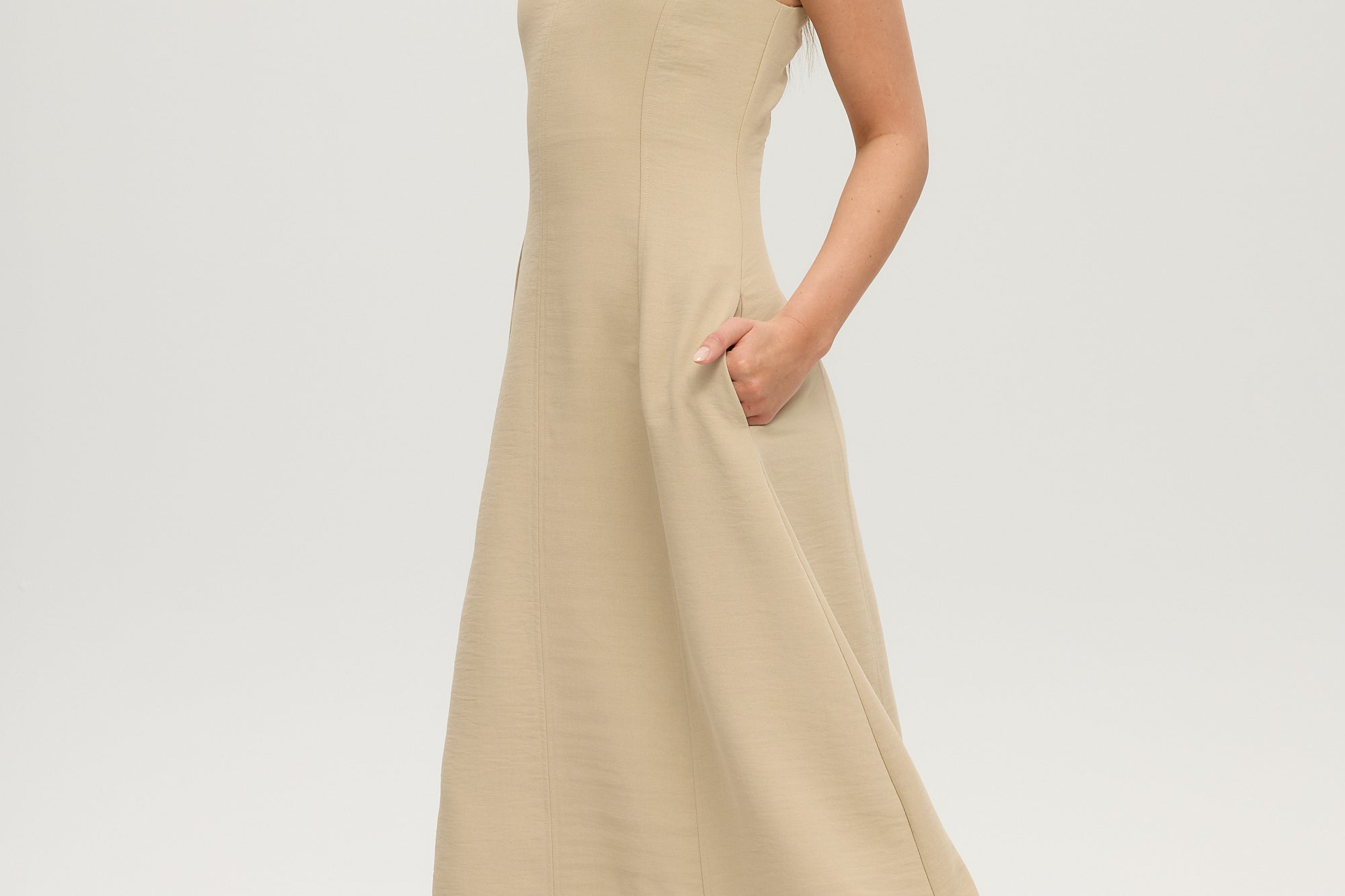 BEIGE CRINKLE CREPE CARDIGAN & DRESS 2PCS SET – Hilary Radley BEIGE CRINKLE CREPE CARDIGAN & DRESS 2PCS SET – Hilary Radley