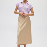 Hummus Satin Maxi Skirt front