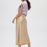 Hummus Satin Maxi Skirt back