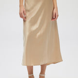 Hummus Satin Maxi Skirt close up