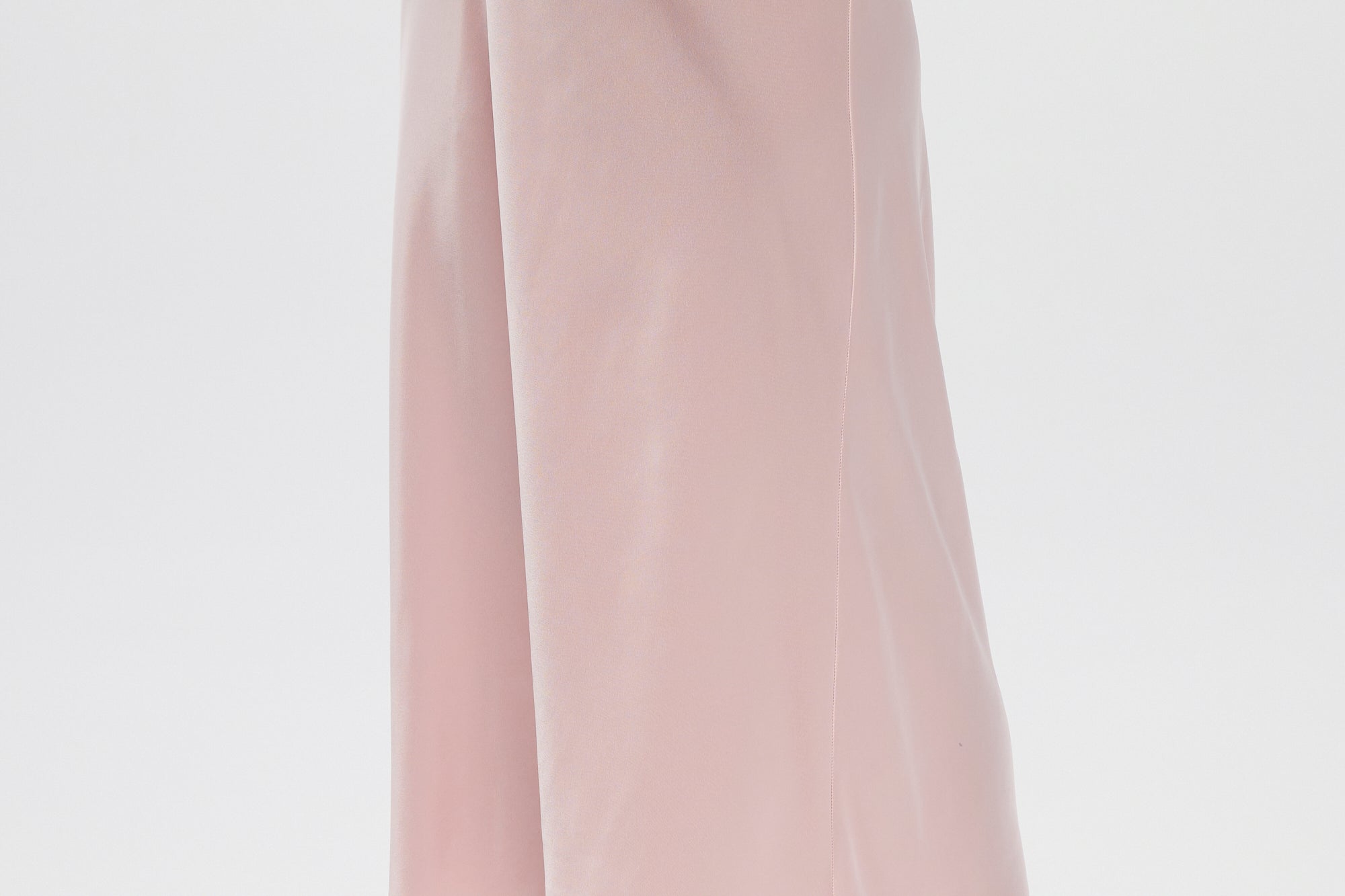 Pink Satin Maxi Skirt close up