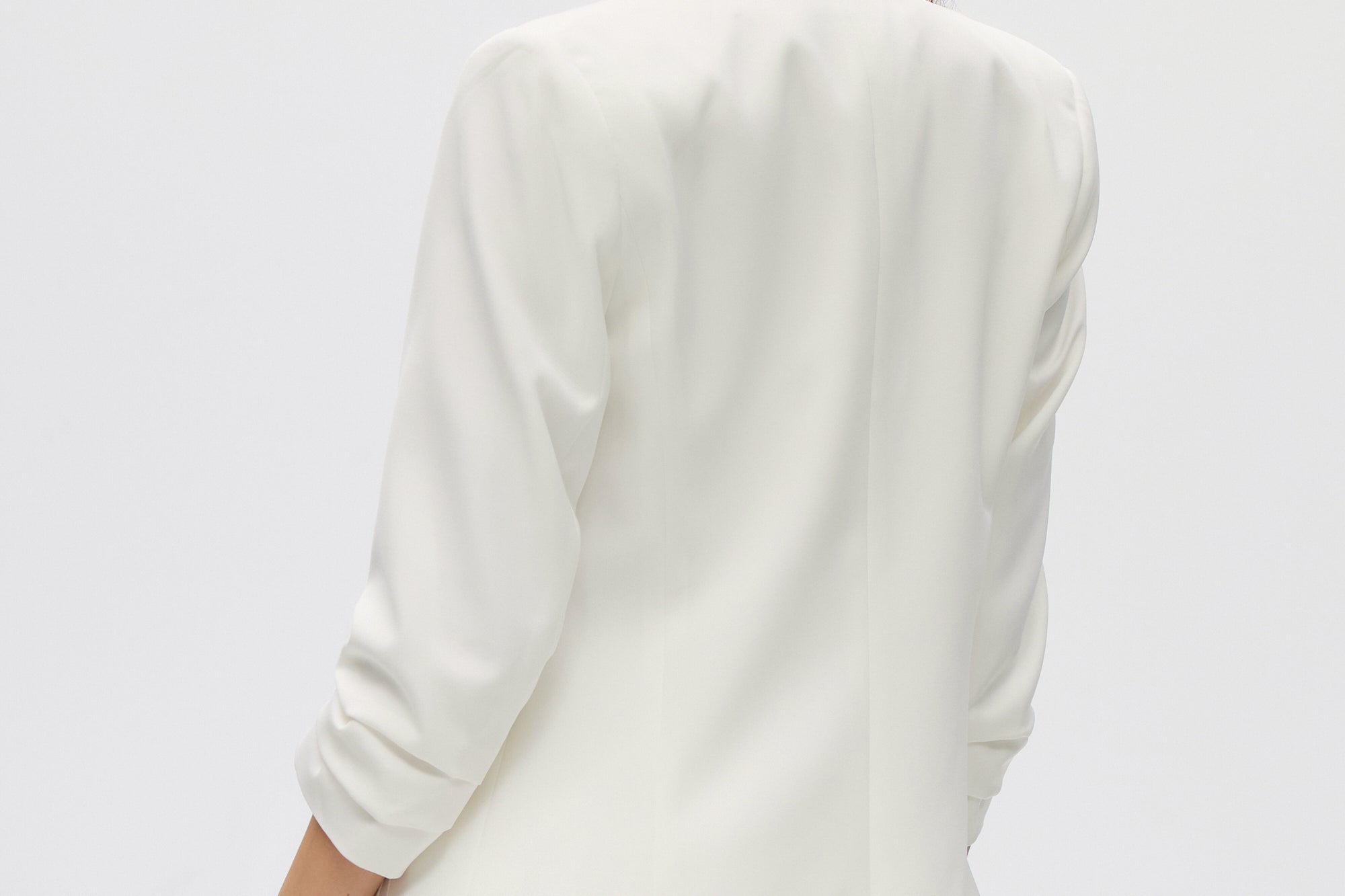 Off White Bunchy Sleeve Blazer Jacket back