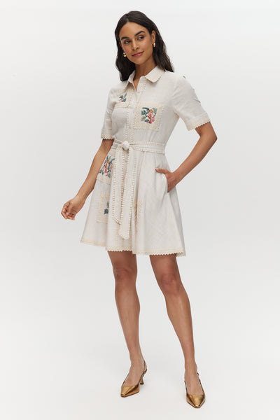 sand shirt dress Maya Cotton Maxi Shirt Dress